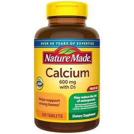 Nature Made Calcium 600 Vitamina 220 Tabletas
