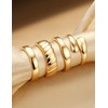 Chunky Gold Rings for Women Non Tarnish - 4Pcs 14K