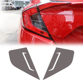 TOMALL 1 Pair Vinyl Turn Signal Light Taillight Vinyl Films Smoke Tint Compatible with Honda 10th Civic 2016-2021 Turn Light Pre-Cut Auto Exterior Sticker Decorations Trim for Car (35% Light Black)