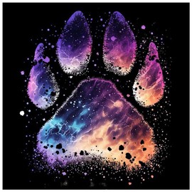 DIADAY 5D Dog Diamond Art Kits for Adults, Round Gem Landscape Diamond Painting Kits for Beginners, Full Drill Art Crafts DIY Home Wall Decor Gift, 12 x 12 Inches