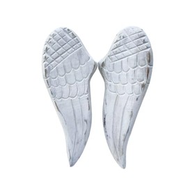 Heaven Sends Set of 2 Rustic White Carved Wooden Angel Wings Wall Hanging – Elegant White Decorative Wall Art for Home and Spiritual Spaces Decor