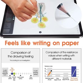 LXEEOLX [2 Pack Like Paper Screen Protector for Surface Pro 11 / Pro 10 / Pro 9 / Pro 8, Matte PET Film, Drawing and Writing Like on Paper, Surport tablet Pen [Anti-Glare][Thin and Responsive]