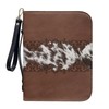 Sktodyaw Brown Cow Floral Print Bible Case with Wristlet Strap