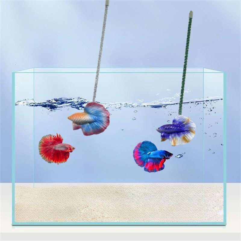 Khanoqq Interactive Betta Fish Flare Stick Toy for Tanks -