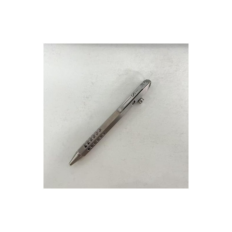 SMOOTHERPRO Titanium 6-Edge Hollow Bolt Action Pen for EDC Hexagonal