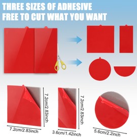 6pcs Heavy Duty Dash Cam Adhesive Pads, 3 Shapes Double-Sided Sticky Pads for Car Dashboard & Windshield High Adhesion Heat-Resistant Mounting Tape Mirror Sticker for Car Recorder Phone Holders