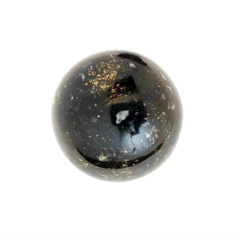 Top Chi Black Tourmaline Orgonite Baoding Balls with Carry Pouch