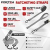 FORTEM Ratchet Straps, 2300lb Break Strength, 4 Pack 15ft x