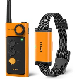 PATPET Remote Rechargeable IP67 Waterproof Shock Vibration Dog Training Collar