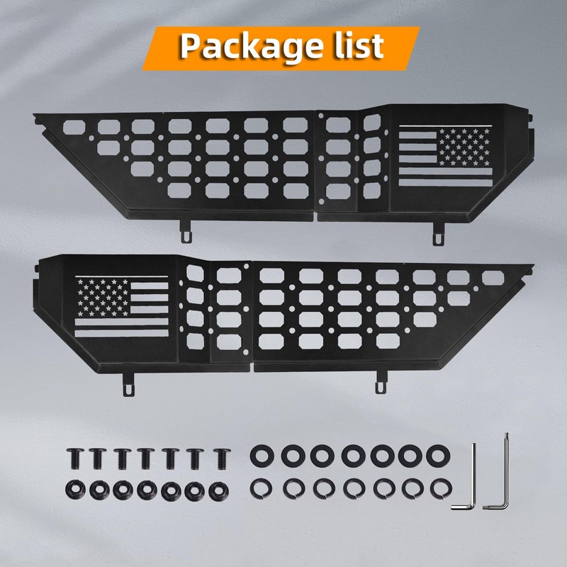 ZAMLIE 2 Pair Metal Front Door Pockets Storage Box Compatible