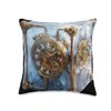 Steampunk Clock Ice Cube Mechanical Art Throw Pillow