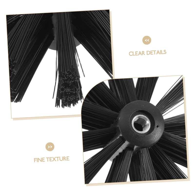 TEHAUX 2pcs Dryer Vent Brush Head Replacement Versatile Cleaning Tool