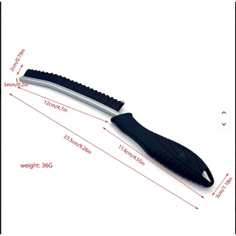 Professionelle Reinigungsbürste mit ergonomischem Griff, schwarz, 4-teiliges Set, robuste Borsten,
