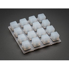 Adafruit Teclado de silicona elastómero 4x4 para LED de 3 mm [ADA1611]
