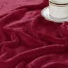 BYTIDE Solid Color Flannel Fleece Queen Bed Blanket with Storage