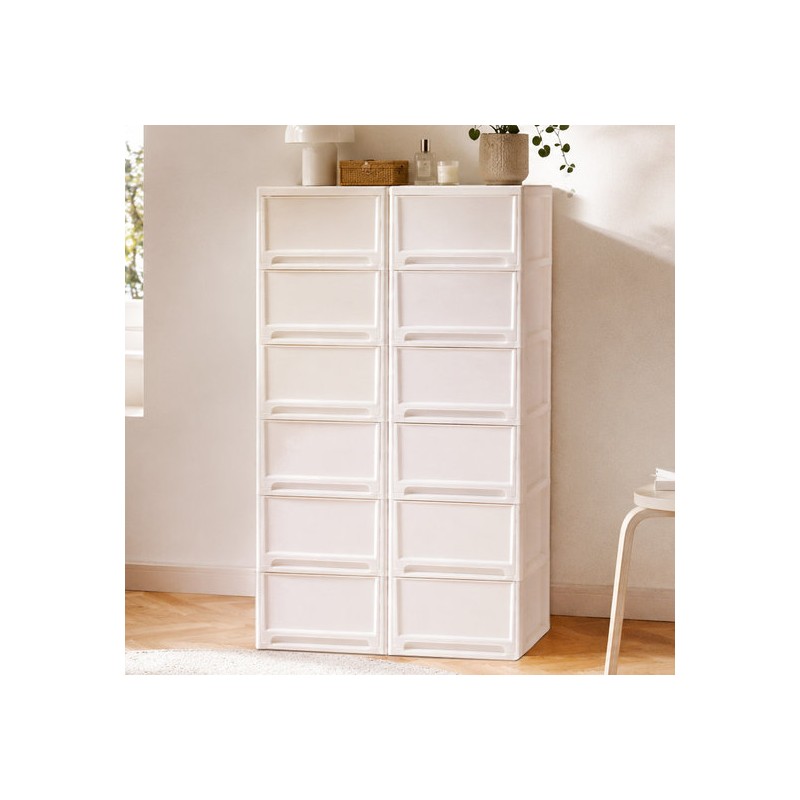Bono House 36cm 6-Tier Transparent Plastic Drawer Unit Kitchen Storage