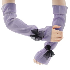 CAPASTEC Arm Cover for Women Fashionable Cute Instagrammable Sun Protection Lightweight Bubble Fabric Arm Sleeve for Walking Driving Female Puff Sleeve