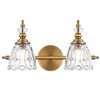 Ditoon Brass Vanity Light, Farmhouse Brushed Gold Bathroom Light Fixtures,