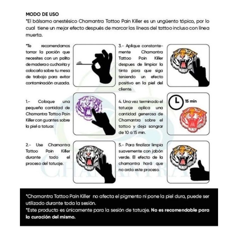Chamantra Anestesia Para Tatuaje Y Balsamo De Curacion Kit