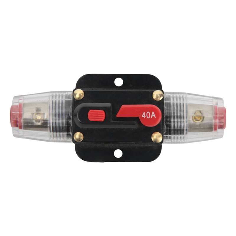 Circuit Breaker Audio Fuse Inline Holder Manual Reset 12V‑48V for