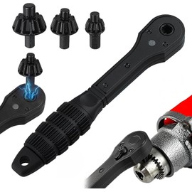 3 in1 Drill Chuck Ratchet Spanner, 2025 New Universal Chuck Key Replacement Tool for Drill, Multi-Function Clamping for Electric Drills Power Tools,Compatible with Most Electric Drills and Power Tools