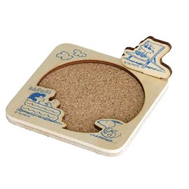 Snoopy Coaster with Ornament, Woodstock SNC580WS Natural, Assembled (W x H x D): 3.7 x 2.0 x 3.7 inches (95 x 50 x 95 mm)