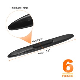sourcing map 6pcs Car Door Edge Guards Protectors Anti-Collision Side Door Edge Protector Trim Strip Anti-Scratch Universal Vehicle Exterior Accessories for SUV Pickup Truck, Black