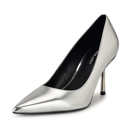 Nine West Women's Deonne Pump, Silver 040, 9