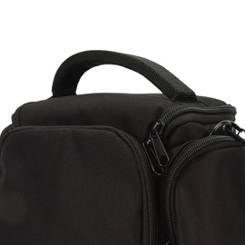 Black Single Shoulder Bag Handbag Multifunctional Waterproof Camera Messenger Hand Bag for Outdoor Travelling