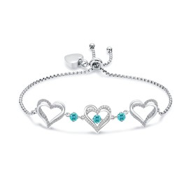 Cremation Jewelry Heart Urn Bracelet for Ashes for Women Cremation Link Memorial Urn Bracelet Jewelry Birthstone Bracelet