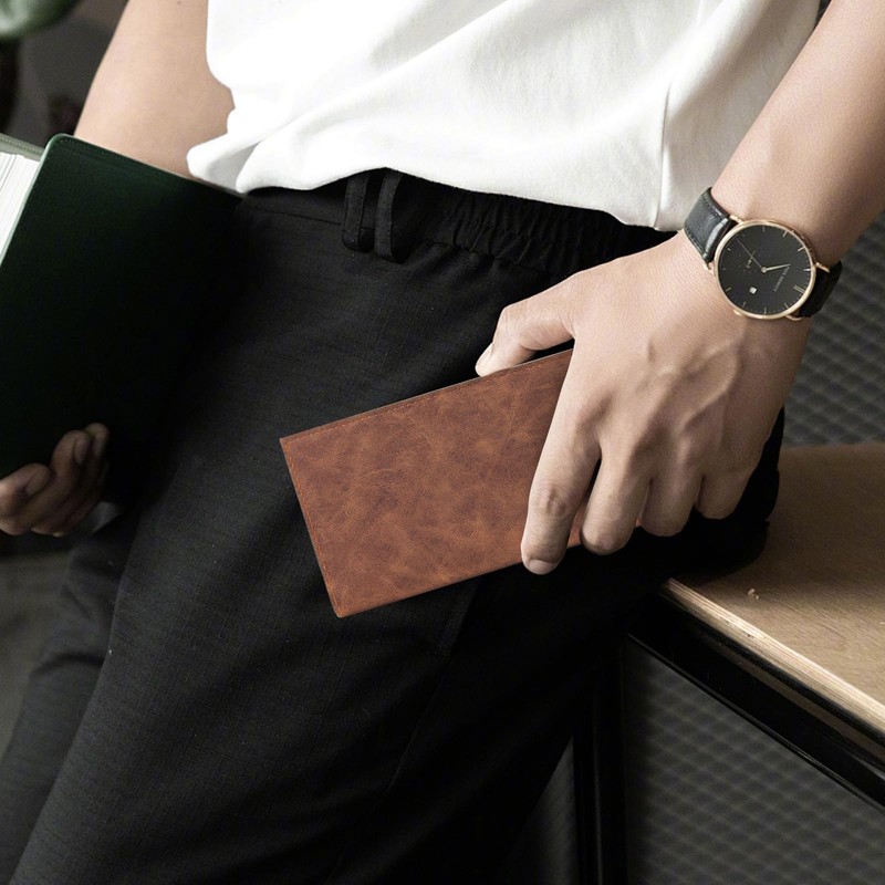Energather Men's Wallets, PU Leather Men's Wallet with Multiple Card