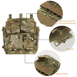KRYDEX Tactical Pouch Zip-On Panel for Vest (MC)
