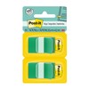 Post-it Flags, Green, 1-Inch Wide, 50/Dispenser, 2-Dispensers/Pack