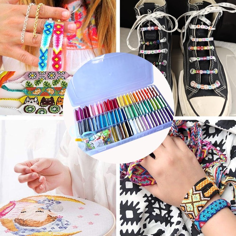 400+Pcs String Bracelet Making Kit, Friendship Bracelet String Kit with
