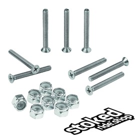 Stoked Ride Shop Stainless Steel Skateboard Hardware Set (Flat Phillips, 1.5")