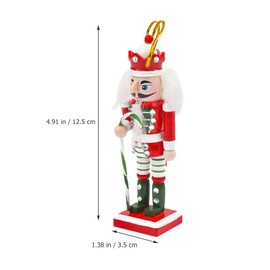 Anneome Pack of 4 Hanging Nutcracker Dolls Christmas Nutcracker Wooden Nutcracker Ornaments Decor Made of Wood