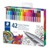 STAEDTLER Fineliner Triplus 42pcs Punta Superfina, Revestida de Metal, Ancho