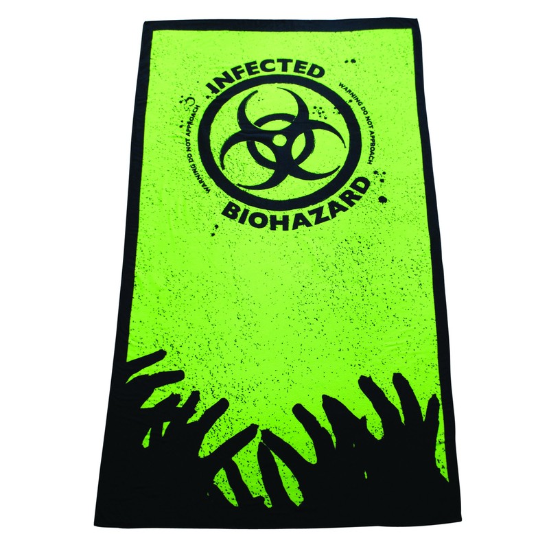 Zombie Infected Beach and Bath Towel Novelty Geek Gift