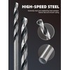 HIGHFIRE HSS Black and White Drill Bit 3/16" 12pcs