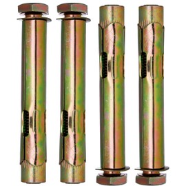 YoiYee M12 Expansion Bolts, Heavy Duty Anchors for Concrete and Masonry, 120mm Length, Zinc Plated Steel, Easy Installation and Secure Hold for Construction and Industrial Applications, Set of 4