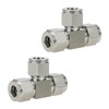 Horiznext stainless steel 304 tee compression fitting to connect 3/8