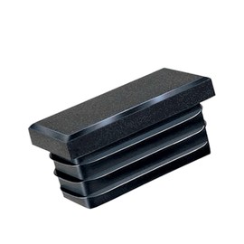 Rectangle Black Plastic Plug End Cap - 1" x 1/2” Rectangular Tube Caps - Rectangle Tubing End Cap Plug - Plastic Plugs for Rectangular Tube - Rectangular Hole Plug - Rectangular Tubing Plug (16)