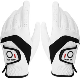 Golf Gloves Mens Left Right Hand 2 Pack All Weather Golf Glove Men Rain Left Right Handed Cabretta Leather Grip Small Medium ML Large XL Size (Ambidextrous, L)