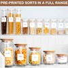 308 Kitchen Pantry Labels for Food Containers, 3 Sizes White