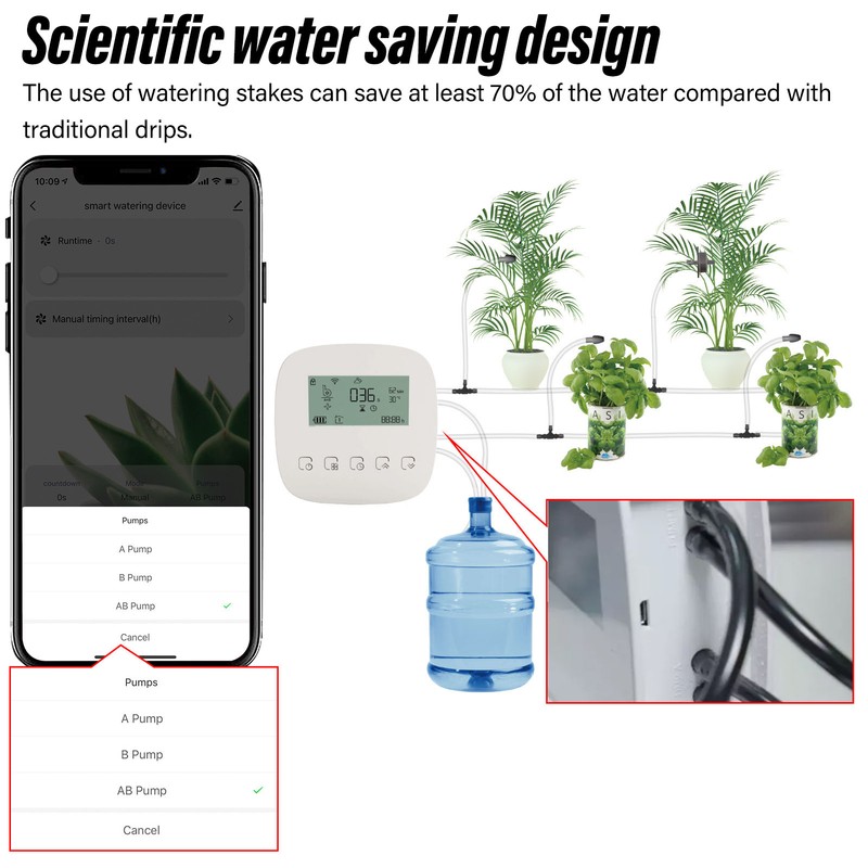 Automatic Drip Irrigation Kit Smart APP WiFi Programmable Timing Irrigaition