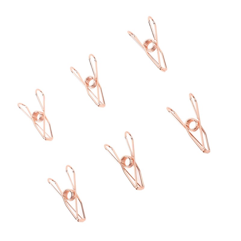 60pcs Wire Clothes Pins Antislip Creativity Metal Wire Hollow Out