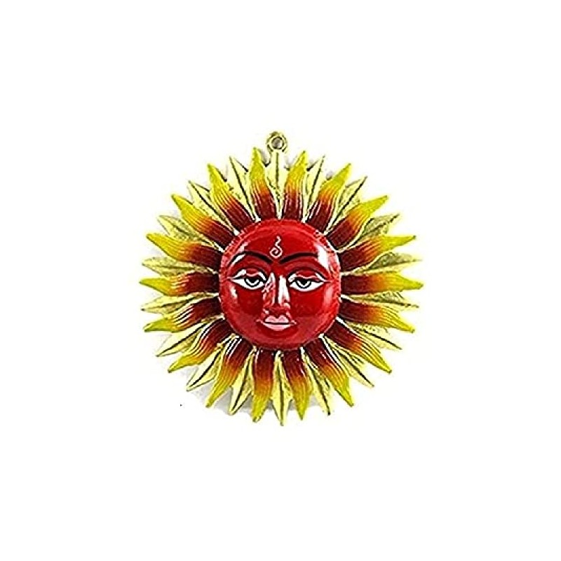 Astroghar Metal vastu Sun god Wall Hanging in White Metal