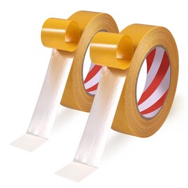 SZFY-TAIOW Double Sided Carpet Tape, Heavy Duty, 1 inch x 66 Feet, for Carpets, Mats, Wall Hangings, Sticky Decor, Professional use (2 Pack, 20mm x 20m)