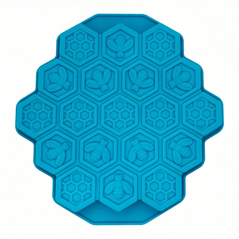 Zilphoba 2pcs Honeycomb Silicone Mold, Non-Stick 19 Cavities Bee Silicone