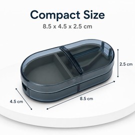 Gtheimn Pill Cutter Splitter for Small, Tiny & Large Pills, BPA-Free Tablet Cutter with Removable Silicone Pad, Safe Stainless Steel Blade, Travel Size Pill Splitter for Vitamins and Tablets